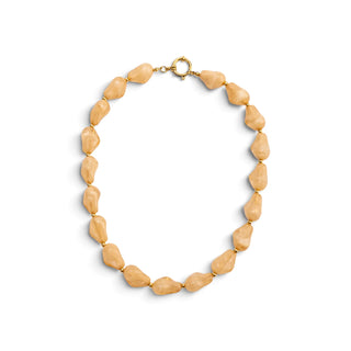 Baroque Pearl Beaded Necklace (Honey Amber)