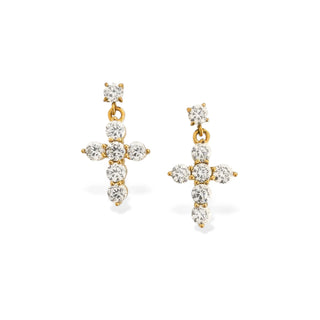 CZ Cross Earring