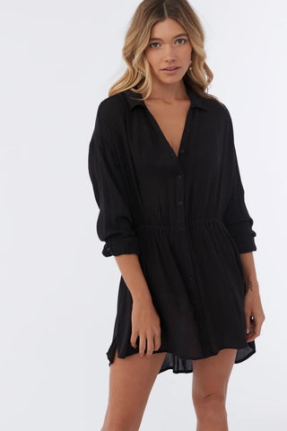 SALTWATER SOLIDS CAMI COVER-UP TUNIC (BLK) ONLINE EXCLUSIVE