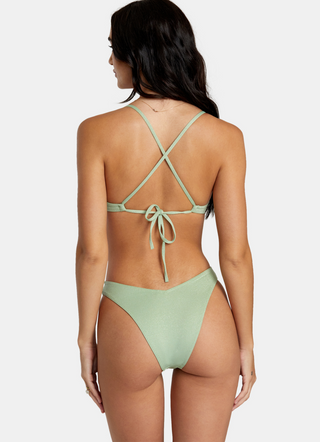 Solid Lurex Crossback Bikini Top (SFM)