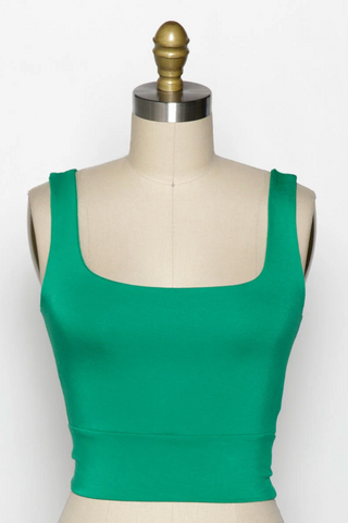 Thick Strap Modal Crop (Kelly Green)