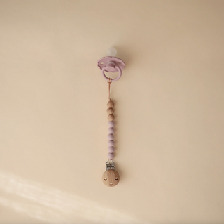 Silicone Pacifier Clip | Eva (Mauve)