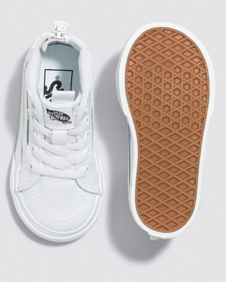 Toddler SK8- Hi Zip (White/White)