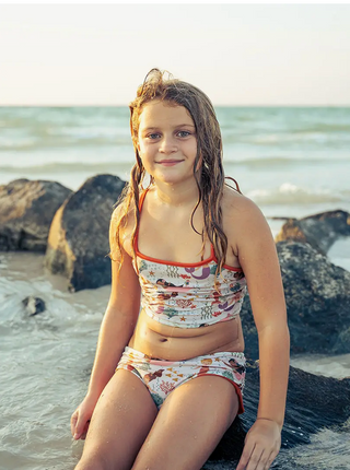 Making Waves Mermaids Kids Bikini Two Piece Swimsuit Reversible Set