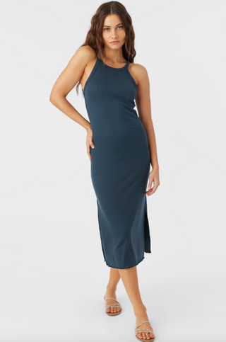 ERES RIB KNIT MIDI DRESS (SLT)