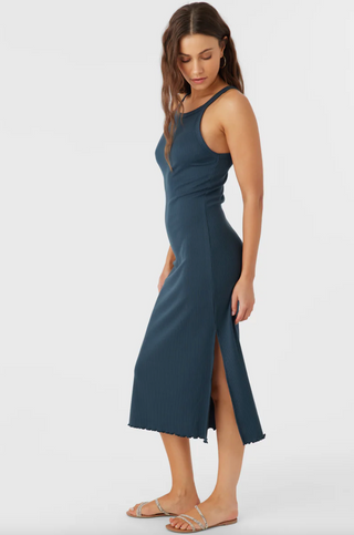 ERES RIB KNIT MIDI DRESS (SLT)