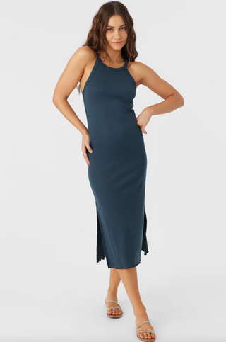 ERES RIB KNIT MIDI DRESS (SLT)