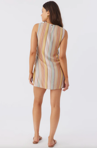 MAIZIE STRIPE WRAP DRESS (MUL)