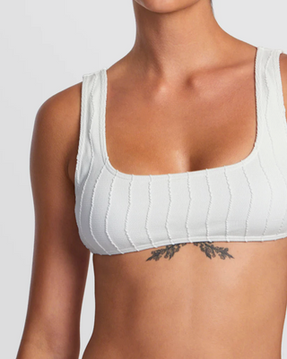 CHEVY GROOVES LACEBACK BRALETTE BIKINI TOP (WHW)