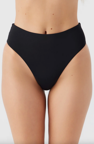 SALTWATER SOLIDS MAX HIGH WAIST FULL BOTTOMS (BLK)