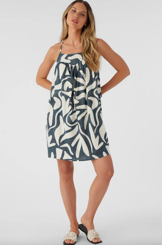 QUINN BEACH HUT GEO MINI DRESS (SLT)