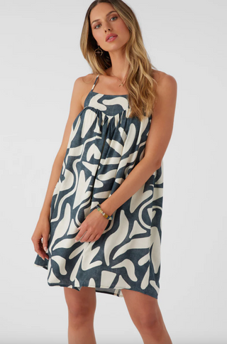 QUINN BEACH HUT GEO MINI DRESS (SLT)