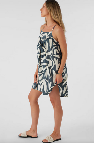 QUINN BEACH HUT GEO MINI DRESS (SLT)