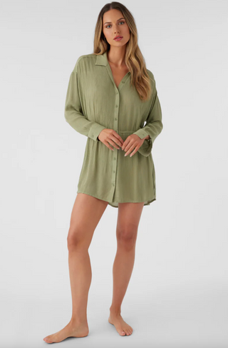 SALTWATER SOLIDS CAMI COVER-UP TUNIC (OGN)