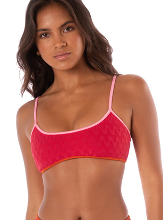 Apple Red Lane Classic Bralette Bikini Top