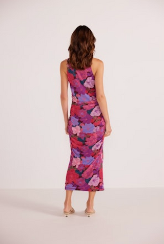 LEXIE MESH MIDI DRESS (Floral Blooms)