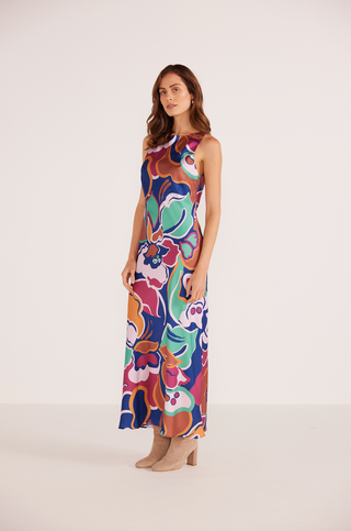 LOTTIE BIAS MIDI DRESS (Abstract)