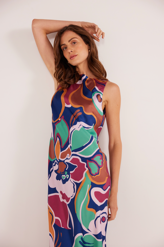 LOTTIE BIAS MIDI DRESS (Abstract)