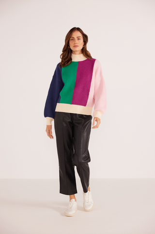 KELSEY COLORBLOCK KNIT JUMPER (Stripe)