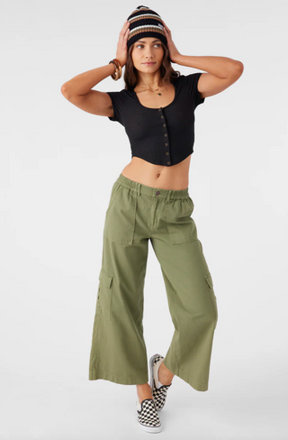 MARLENA TEXTURED KNIT CROP TOP (BLK)