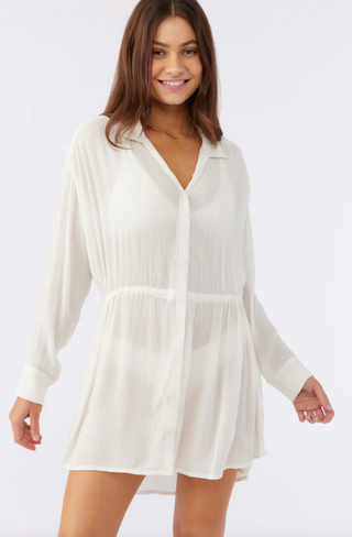 SALTWATER SOLIDS CAMI COVER-UP TUNIC (VAN)