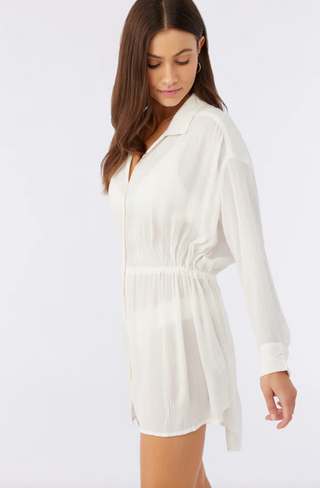 SALTWATER SOLIDS CAMI COVER-UP TUNIC (VAN)