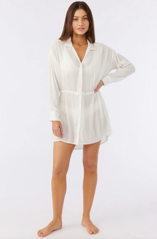 SALTWATER SOLIDS CAMI COVER-UP TUNIC (VAN)