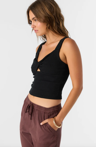 JAYDE TWIST KNIT TANK TOP (BLK) ONLINE EXCLUSIVE