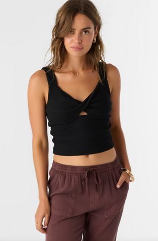 JAYDE TWIST KNIT TANK TOP (BLK) ONLINE EXCLUSIVE