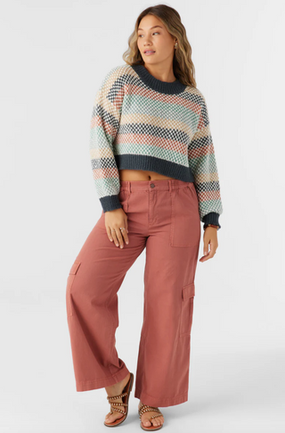 BILLIE CROPPED STRIPE SWEATER (SLT)