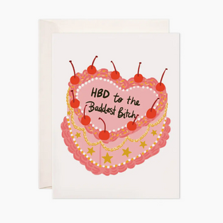 Baddest Vintage Cake Greeting Card