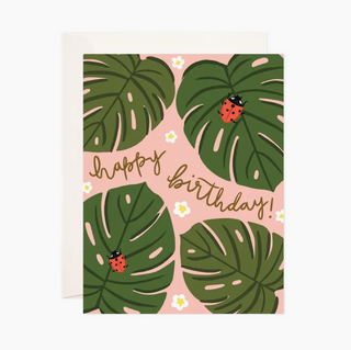 Monstera Birthday Greeting Card