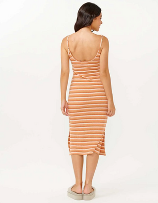 Bobbi Stripe Midi Dress (Peach) ONLINE EXCLUSIVE