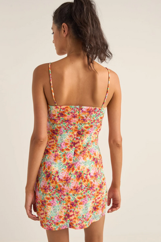 Sierra Floral Mini Dress (Orange)