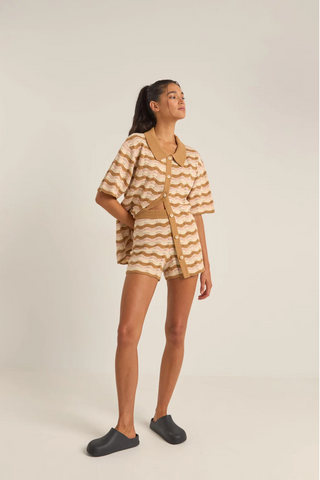 Aries Stripe Knit Short (Natural)