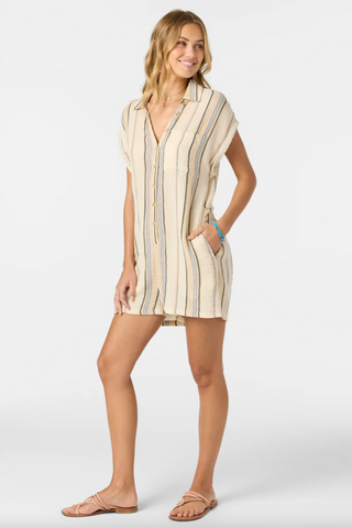 KAMILLA STRIPE ROMPER (IVR)