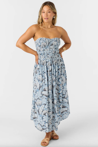 DEVYN PALMETTO FLORAL MIDI DRESS (SLT)