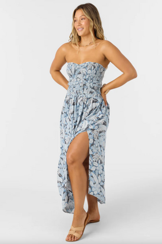 DEVYN PALMETTO FLORAL MIDI DRESS (SLT)