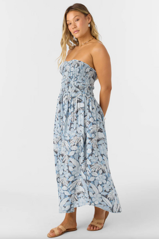 DEVYN PALMETTO FLORAL MIDI DRESS (SLT)