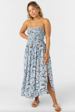 DEVYN PALMETTO FLORAL MIDI DRESS (SLT)