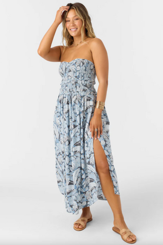 DEVYN PALMETTO FLORAL MIDI DRESS (SLT)