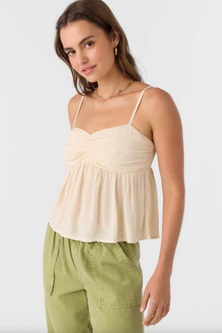 REETA SOLID SLEEVELESS TOP (IVR)