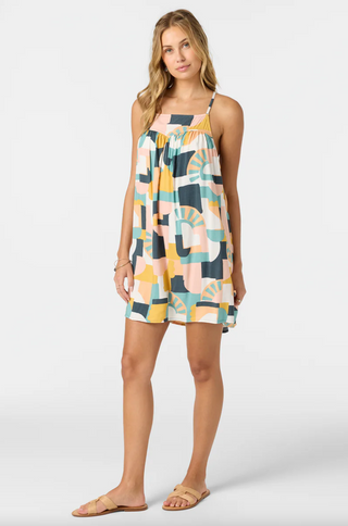 QUINN GEO SHORT DRESS (MUL)