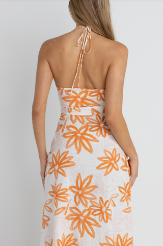 Sanctuary Floral Cut Out Maxi Dress (White)