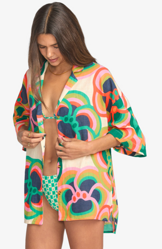 Mami Wata Beach Side - Button Down Shirt  (MUL)