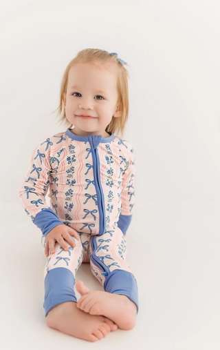 Amelia Bow Zipper Romper