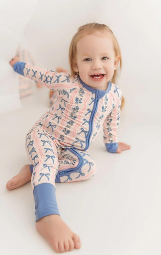 Amelia Bow Zipper Romper