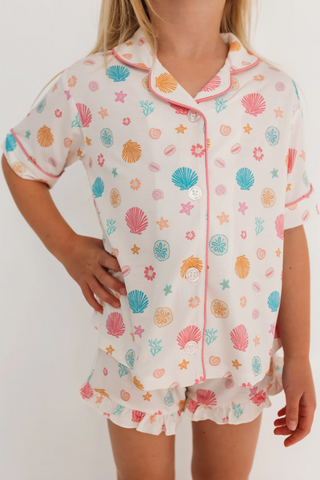 Capri Button Up Short Set