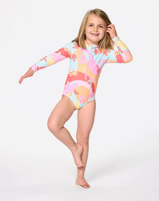 Island Days Long Sleeve Surf Suit Swimsuit - Girls