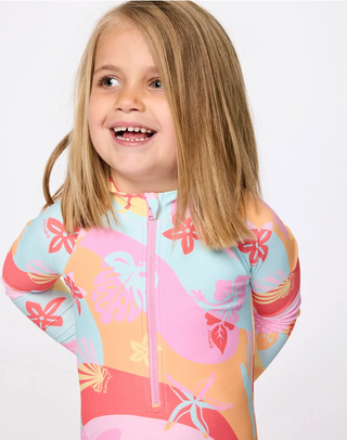 Island Days Long Sleeve Surf Suit Swimsuit - Girls